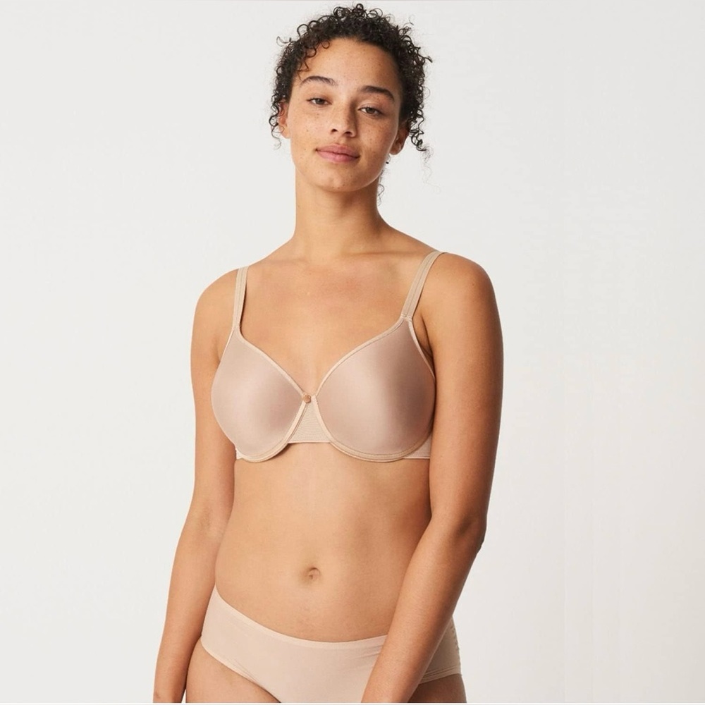 New Chantelle C3816 Essential Full Coverage T-Shirt Bra Nude Sand 32G